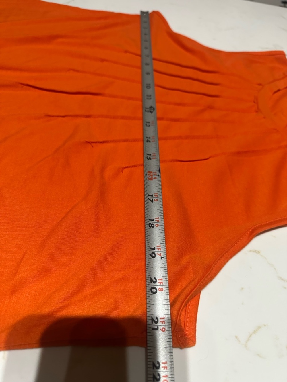 Bright Orange Sleeveless Top
